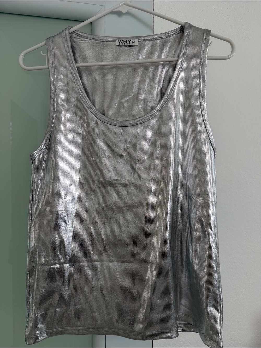 Shimmering Silver Women's Tank Top